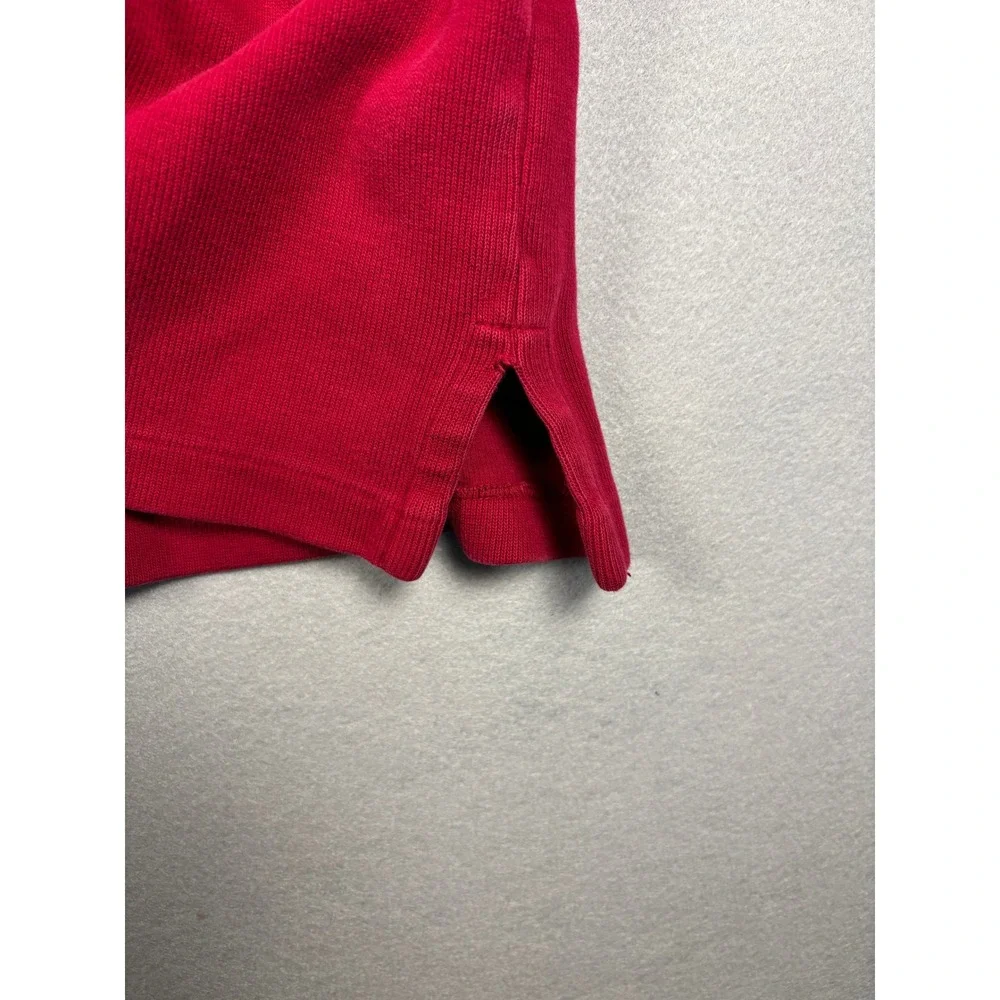 Vintage Polo Ralph Lauren Quarter-Zip Pullover Sweater 3XLT Red Cotton Tall